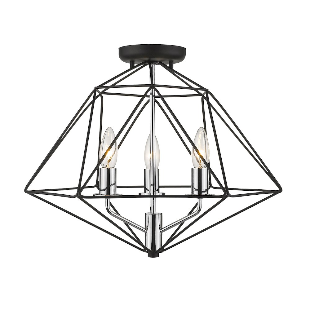 Z-Lite 3 Light Semi Flush Mount. Picture 1