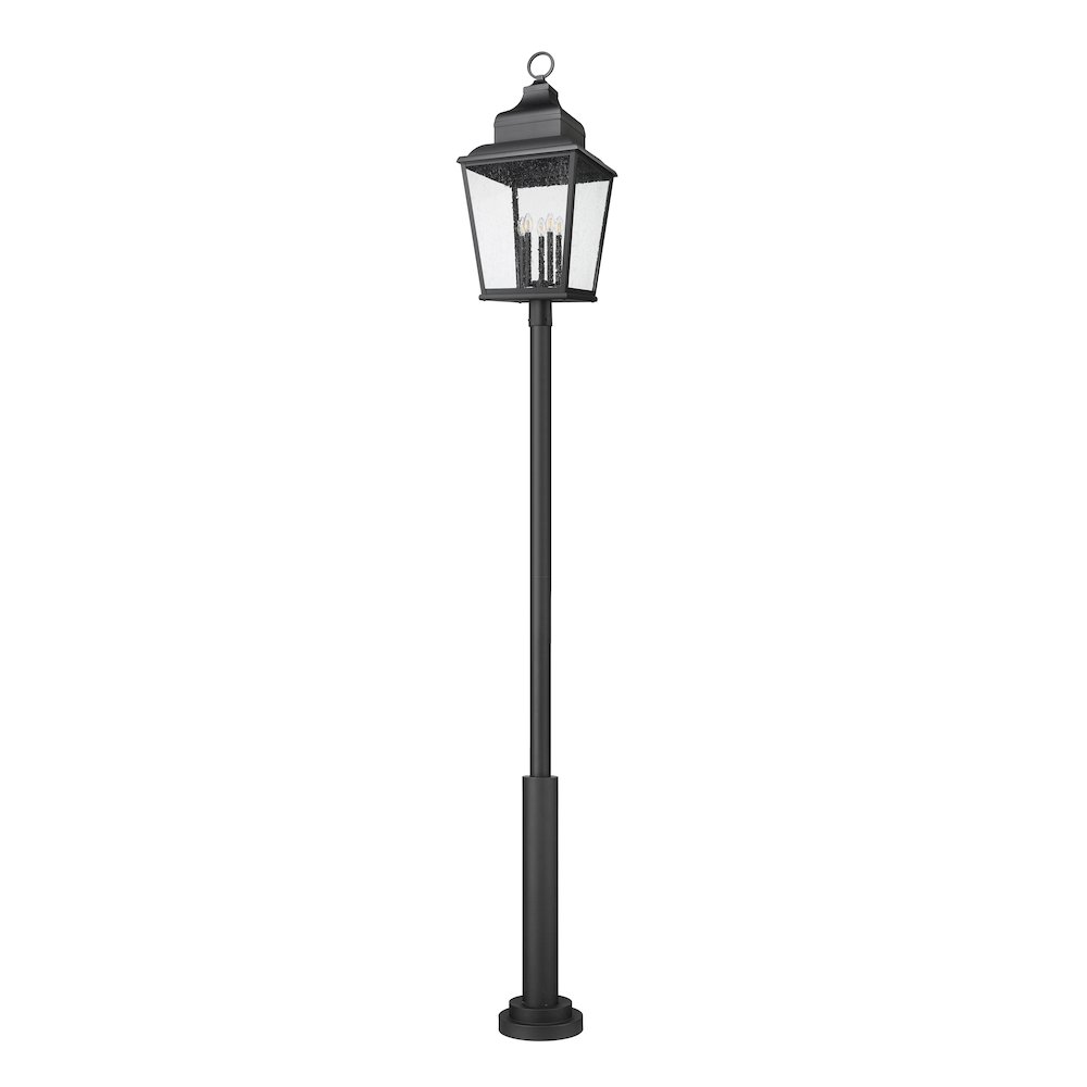 Z-Lite 5 Light Outdoor Post Mount Fixture, Sand Black. Picture 7