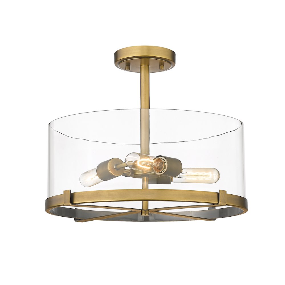 Z-Lite 3 Light Semi Flush Mount. Picture 1