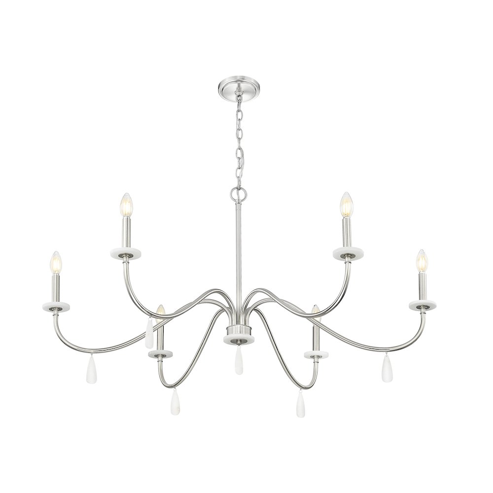 Z-Lite 6 Light Chandelier, Brushed Nickel. Picture 2