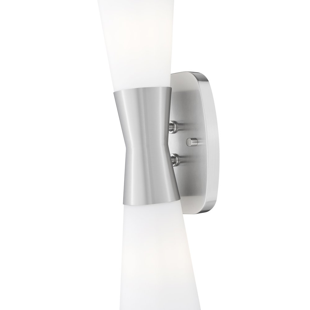 Z-Lite 2 Light Wall Sconce, Brushed Nickel. Picture 4