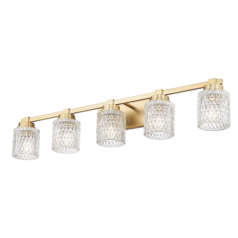 Z-Lite 5 Light Vanity, Modern Gold. Picture 3