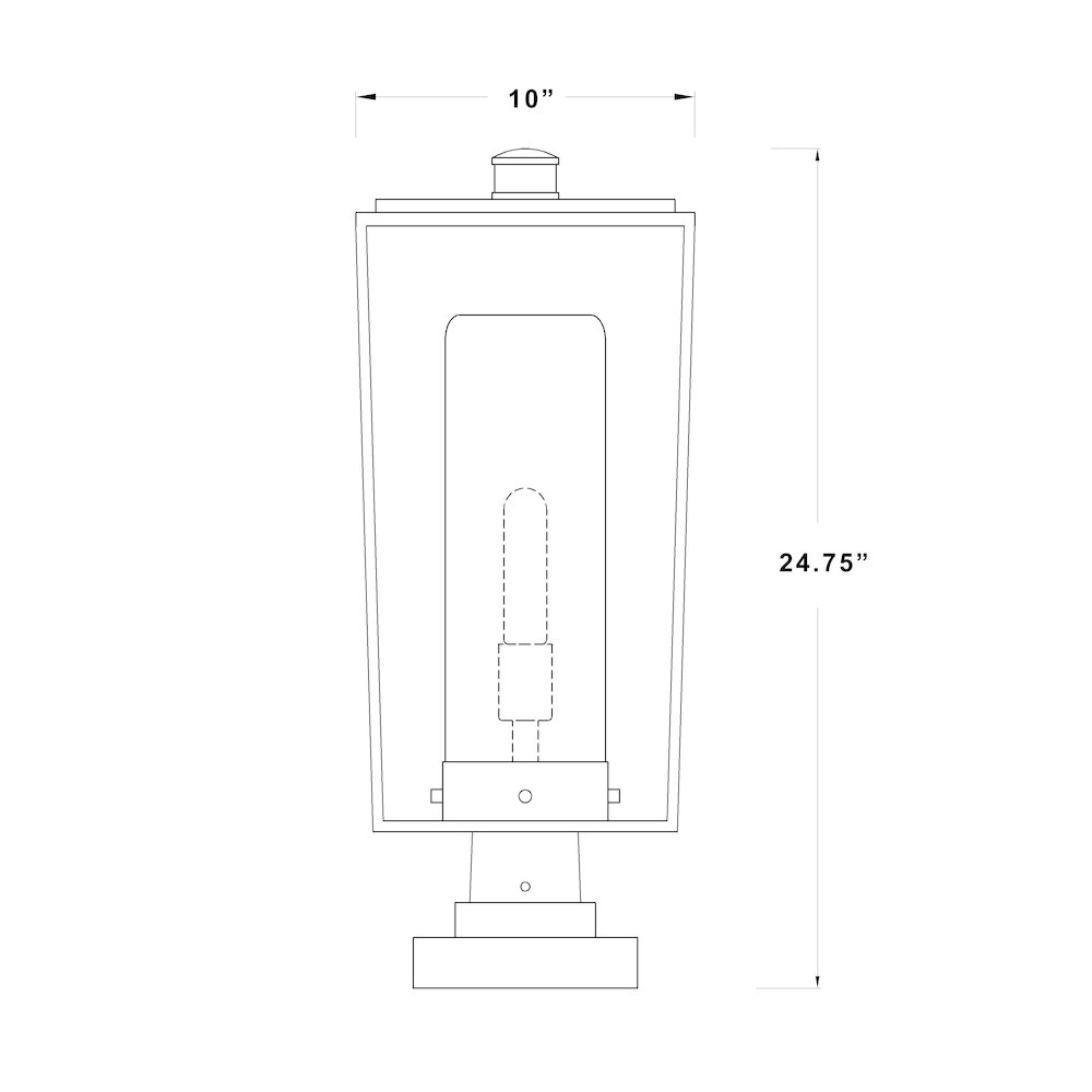 Z-Lite 1 Light Outdoor Pier Mounted Fixture. Picture 8