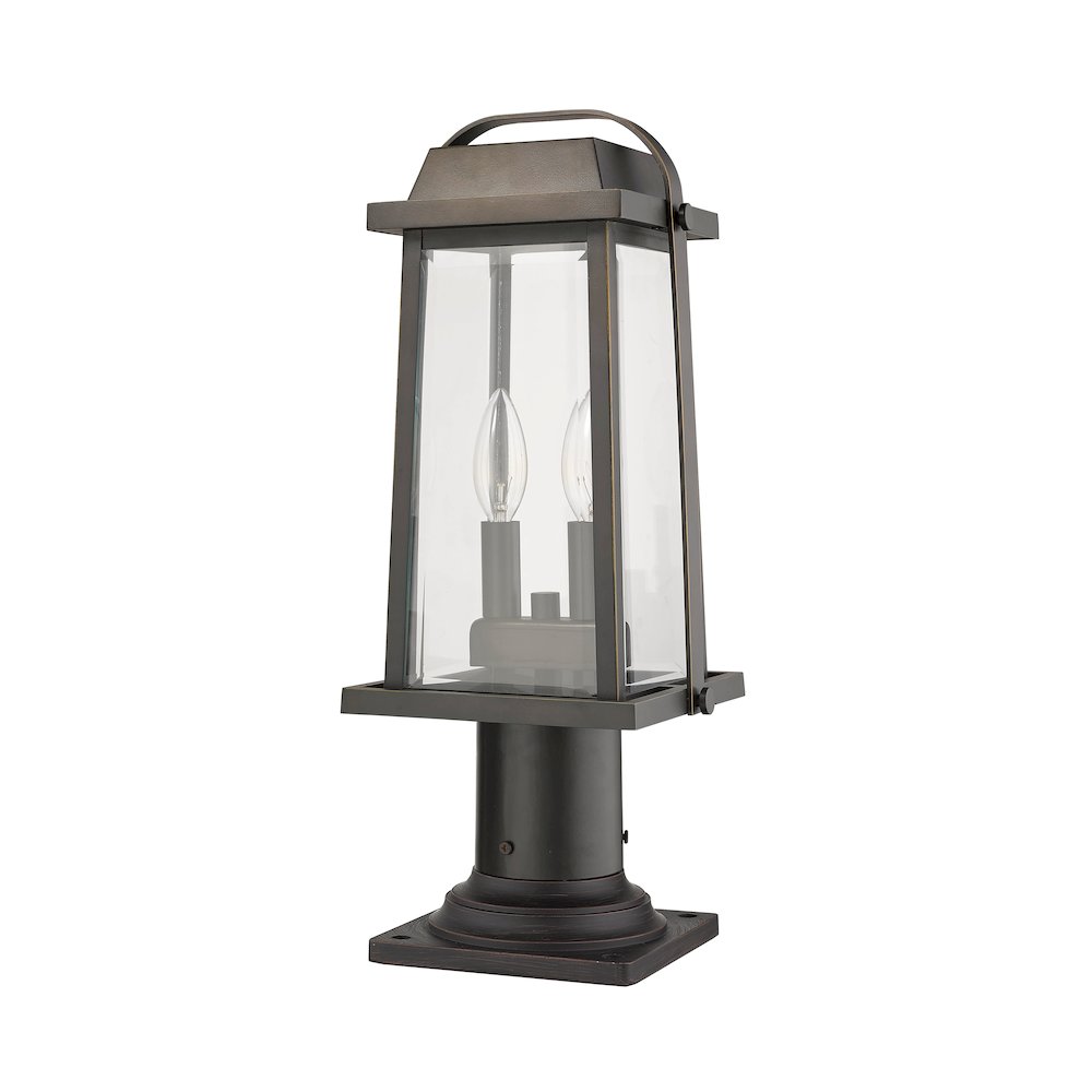 Z-Lite 2 Light Outdoor Pier Mounted Fixture. Picture 5