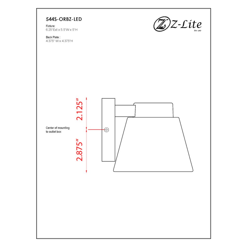 Z-Lite 1 Light Outdoor Wall Light. Picture 9