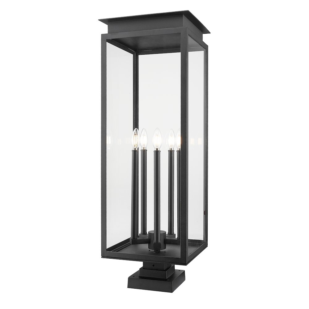 Z-Lite 5 Light Outdoor Pier Mounted Fixture. Picture 1