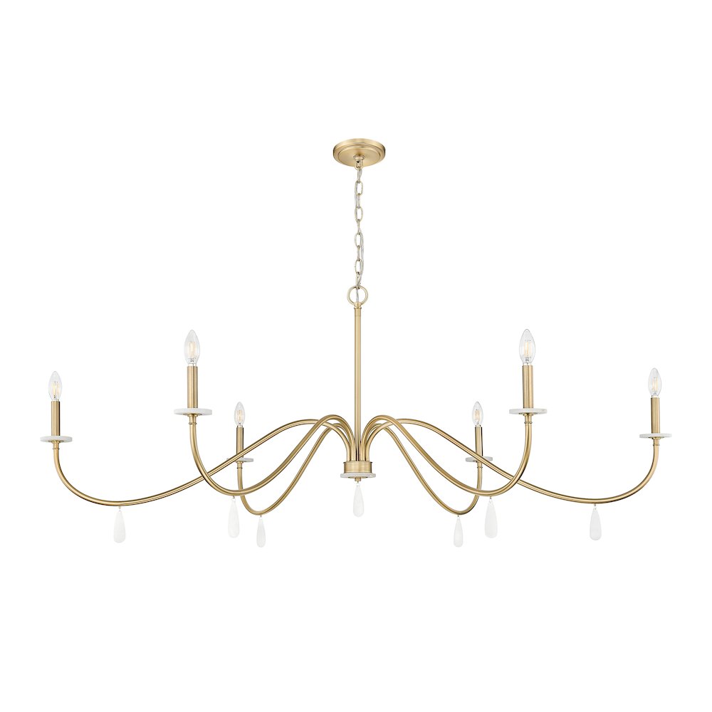 Z-Lite 6 Light Chandelier, Mordern Gold. Picture 7