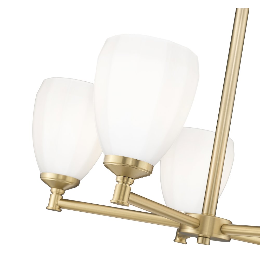 Z-Lite Oren 5 Light Chandelier in Modern Gold color, Steel frame. Picture 4