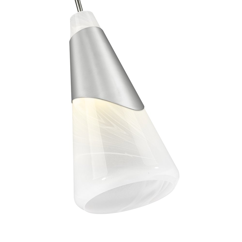 Z-Lite Aimie 1 Light Pendant, Brushed Nickel. Picture 4