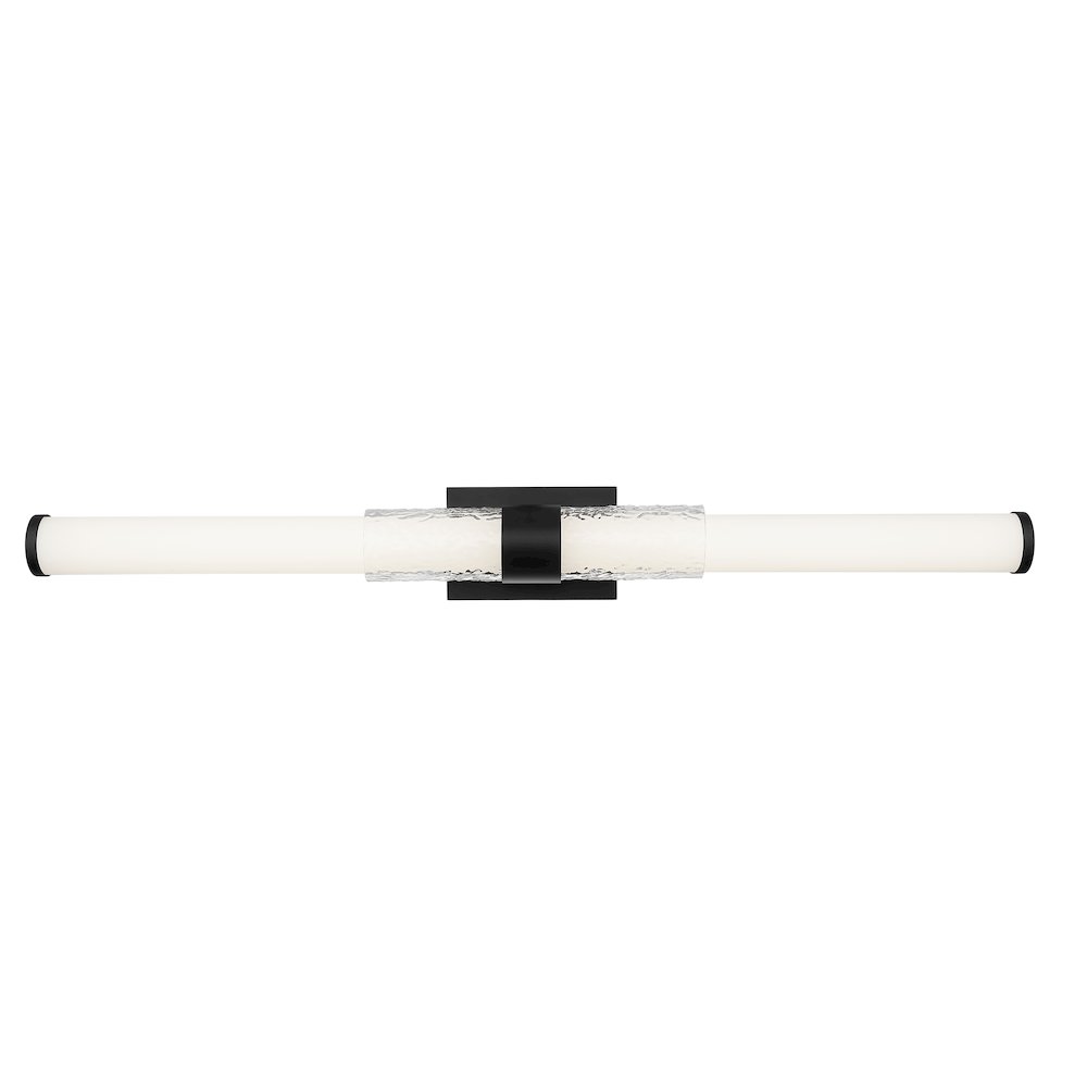 Z-Lite Egon 1 Light Vanity in Matte Black color, Steel frame. Picture 3