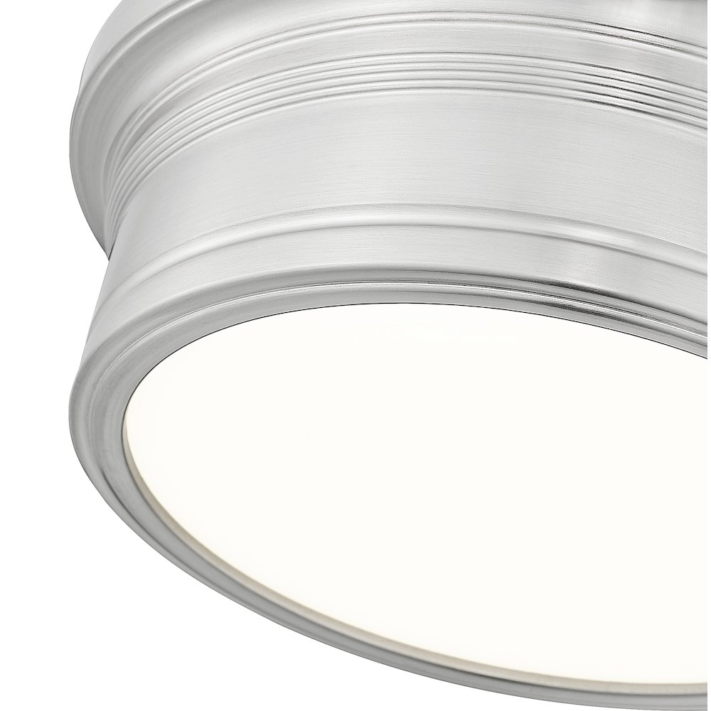 Z-Lite 1 Light Flush Mount, Brushed Nickel. Picture 4