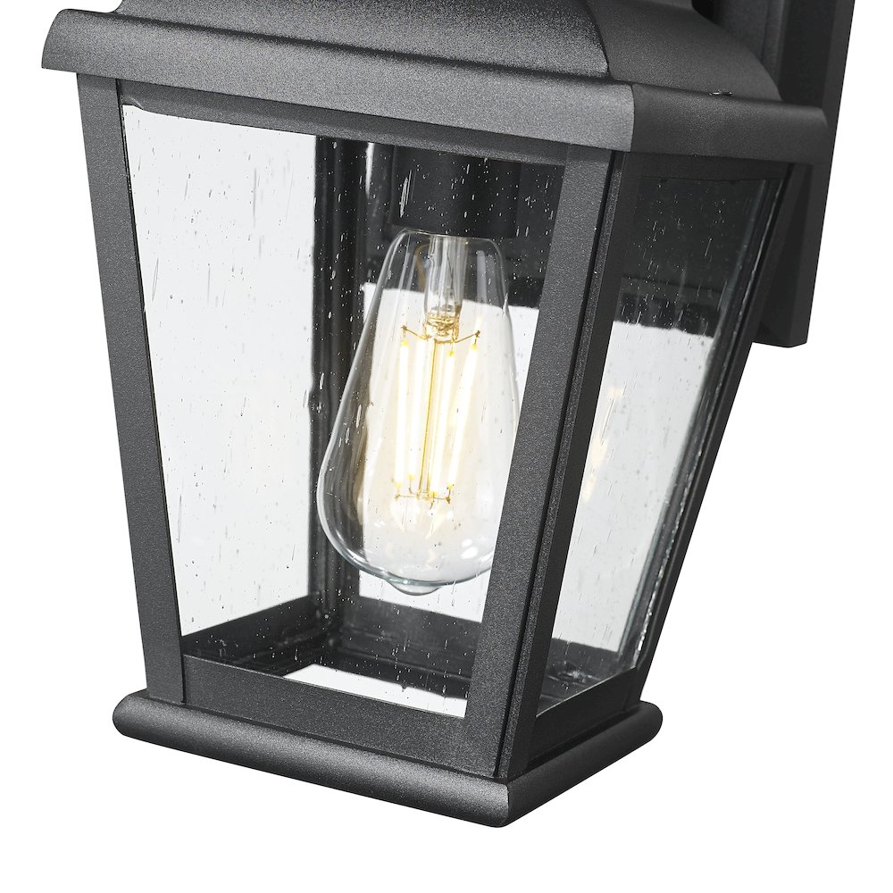Z-Lite 1 Light Outdoor Wall Light, Sand Black. Picture 4
