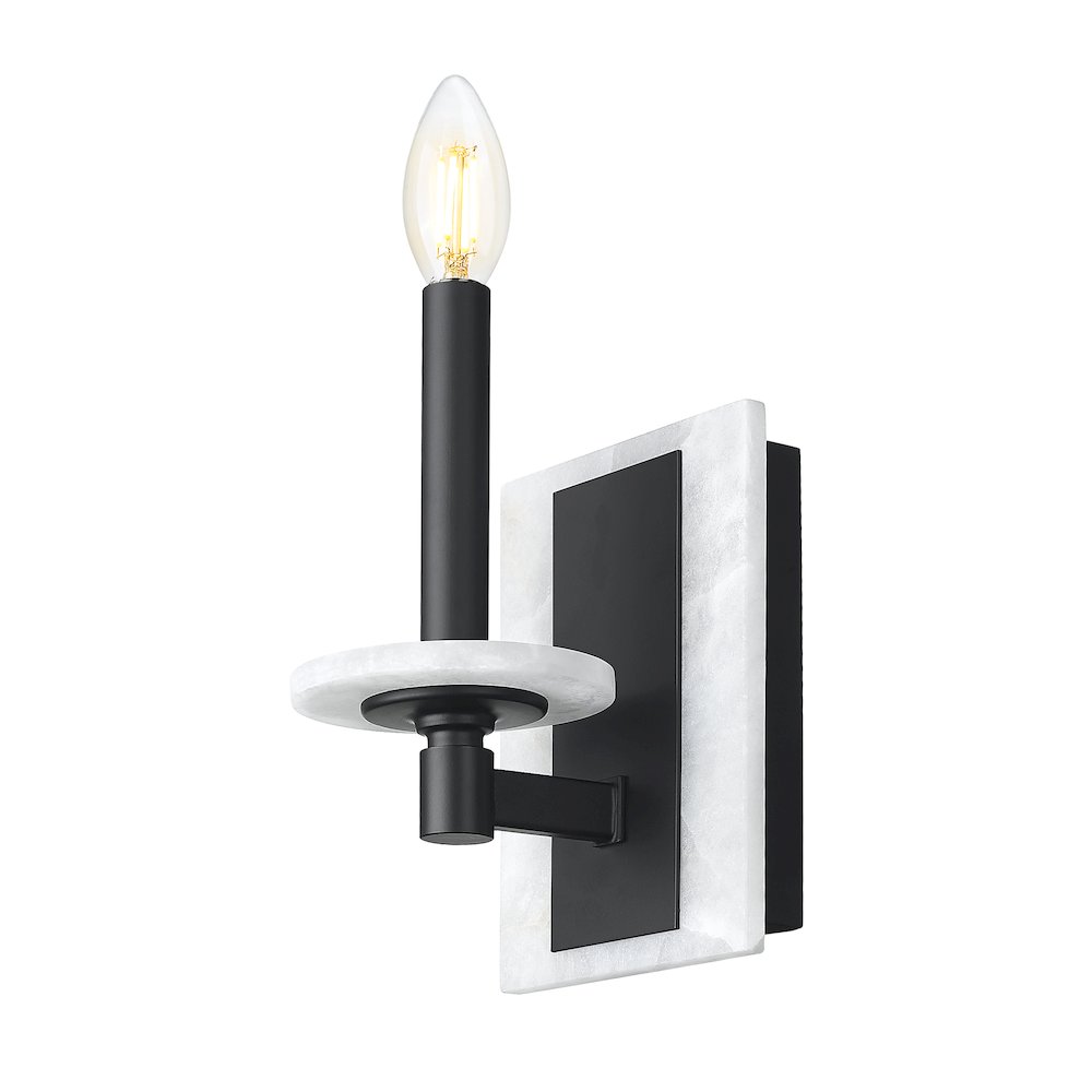 Z-Lite Kaden 1 Light Wall Sconce in Matte Black color, Steel frame. Picture 3