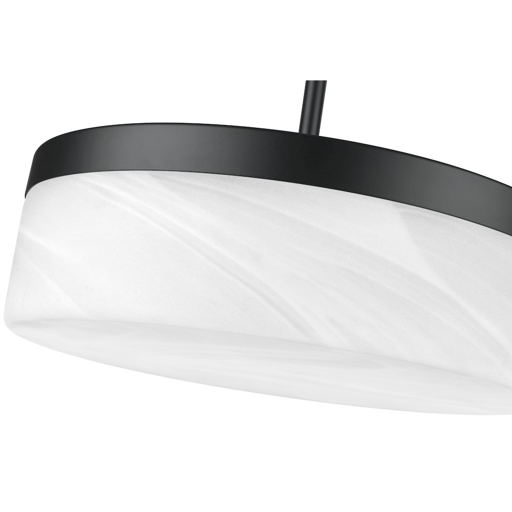 Z-Lite 1 Light Pendant, Matte Black. Picture 4