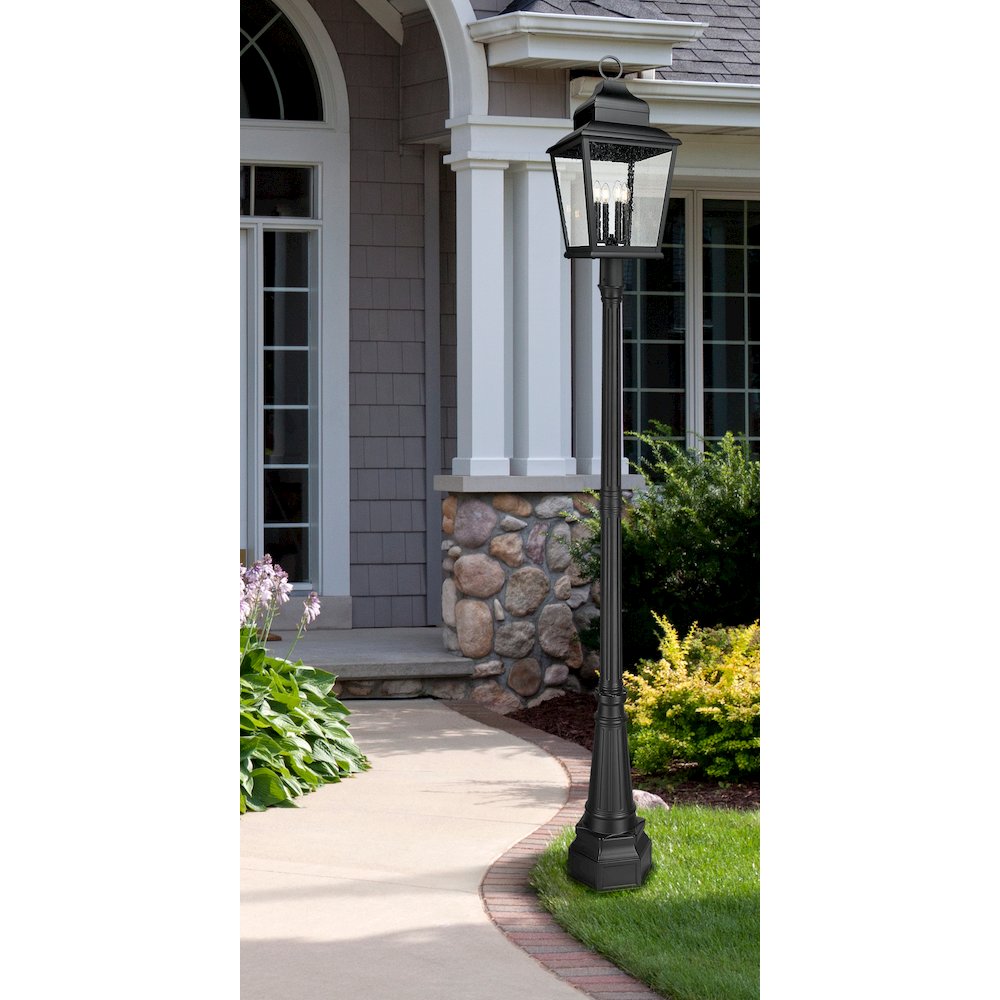 Z-Lite 4 Light Outdoor Post Mounted Fixture, Sand Black. Picture 5