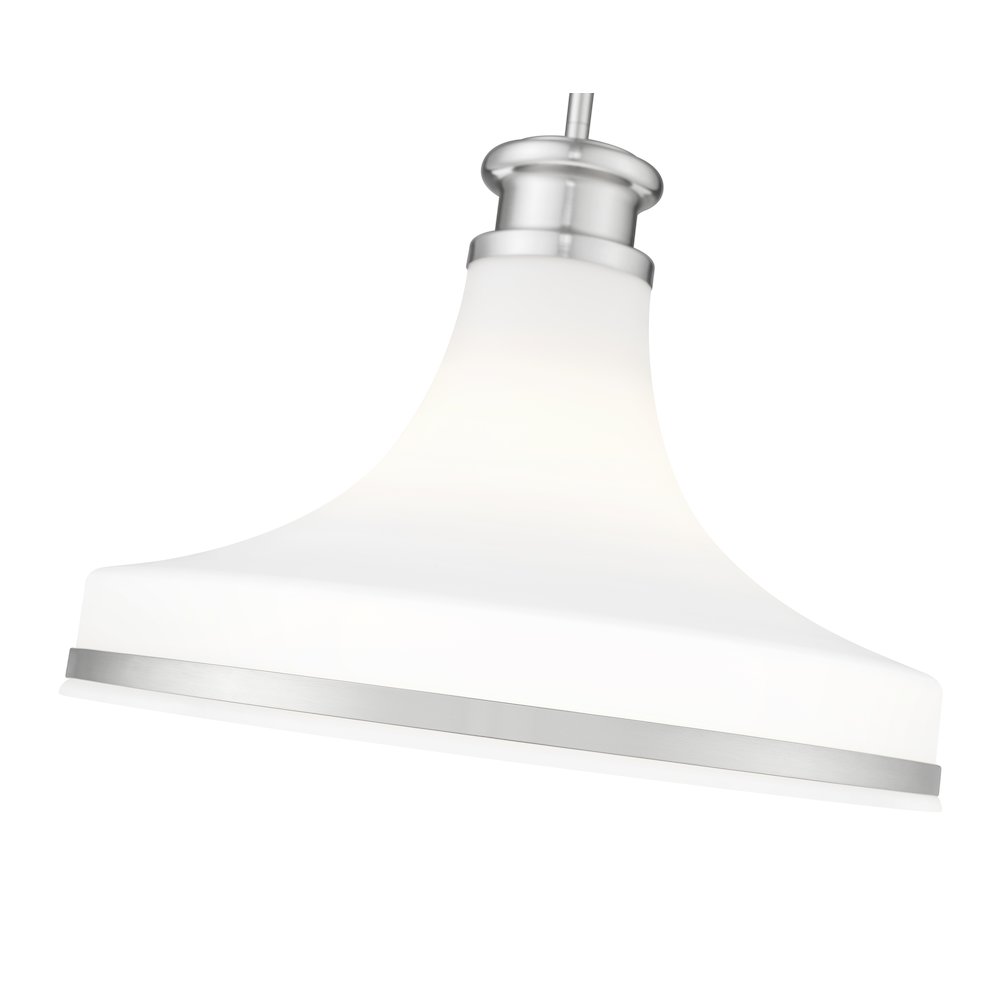 Z-Lite 1 Light Pendant, Brushed Nickel. Picture 4
