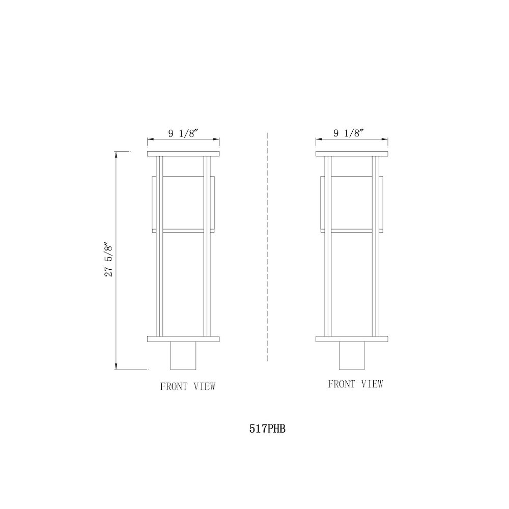 Z-Lite 1 Light Outdoor Post Mount Fixture. Picture 6