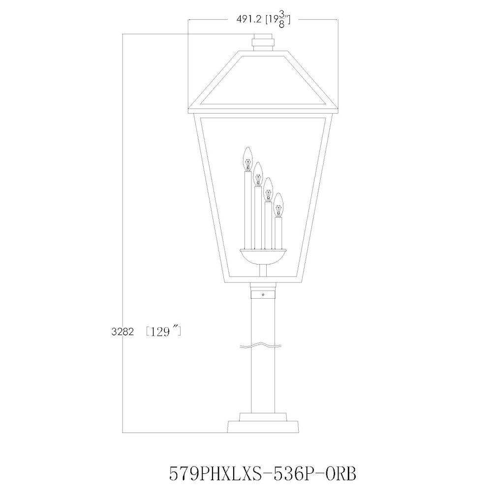 Z-Lite 4 Light Outdoor Post Mounted Fixture. Picture 8