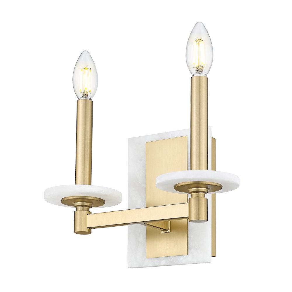 Z-Lite Kaden 2 Light Wall Sconce in Modern Gold color, Steel frame. Picture 3