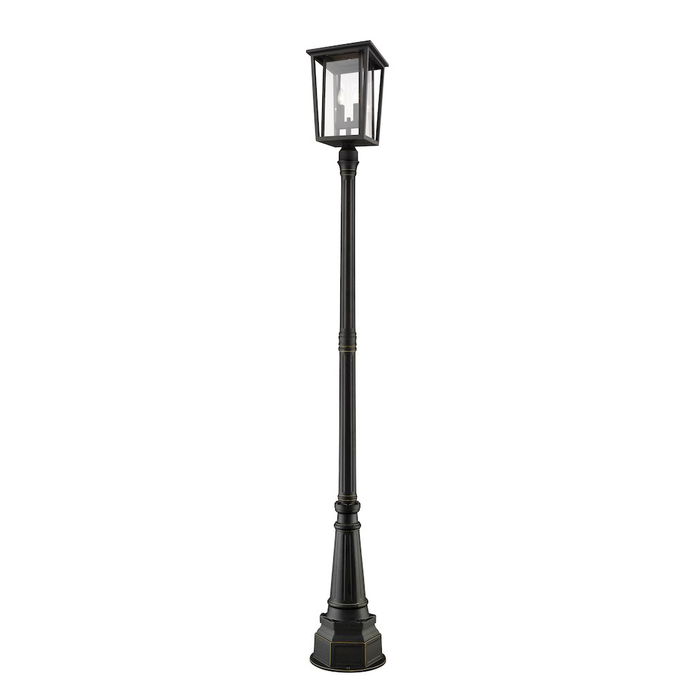 Z-Lite 2 Light Outdoor Post Mounted Fixture. Picture 1