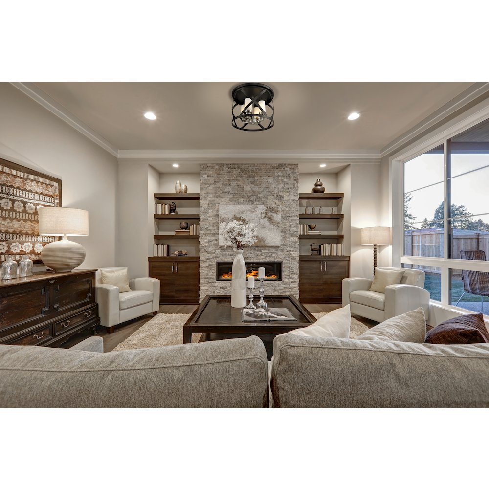 Z-Lite 4 Light Flush Mount. Picture 7