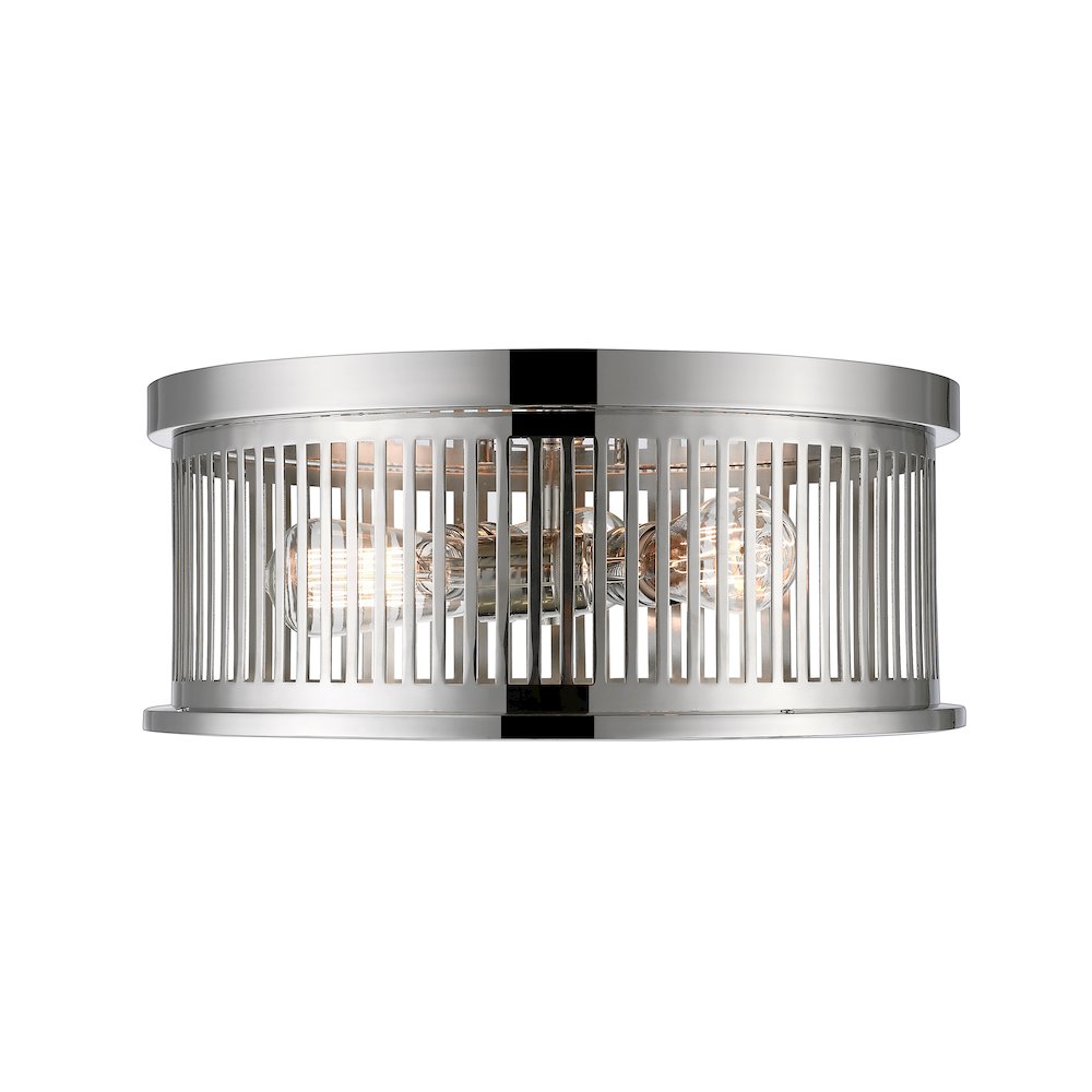 Z-Lite 3 Light Flush Mount. Picture 1