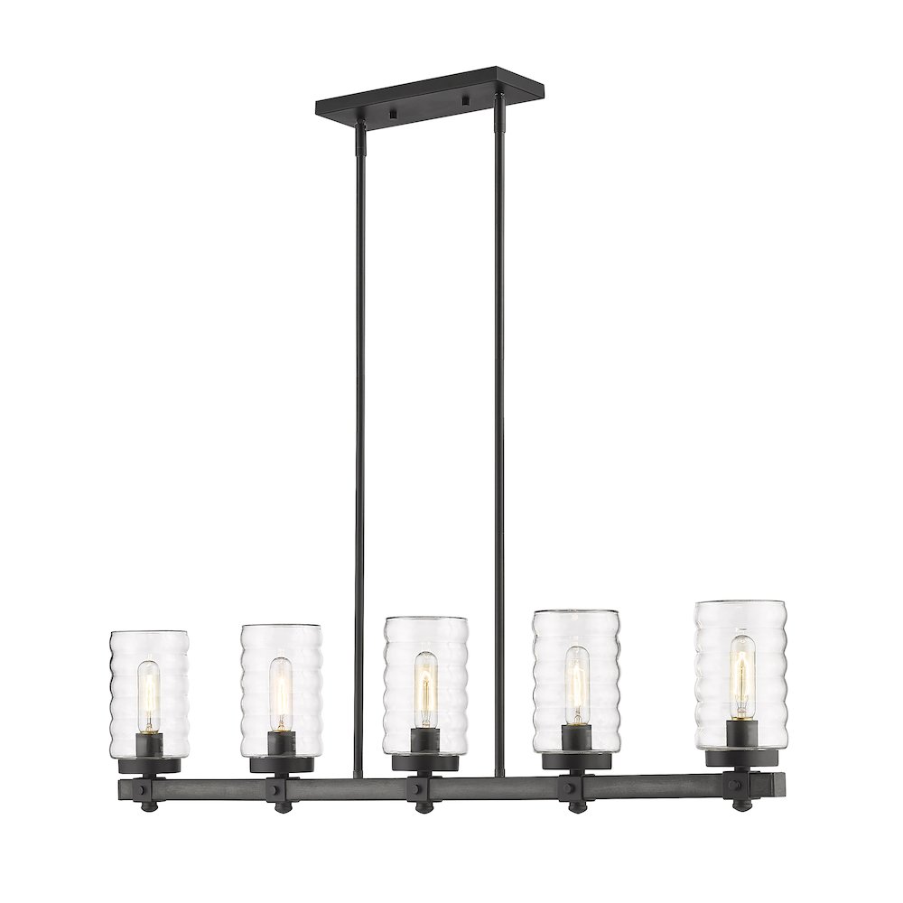 Z-Lite 5 Light Outdoor Linear Chandelier. Picture 3