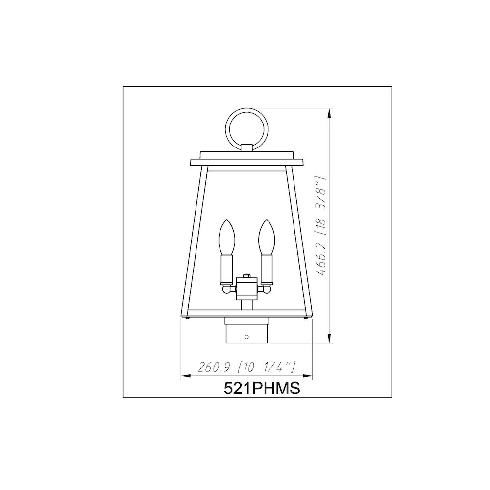 Z-Lite 2 Light Outdoor Post Mount Fixture. Picture 6