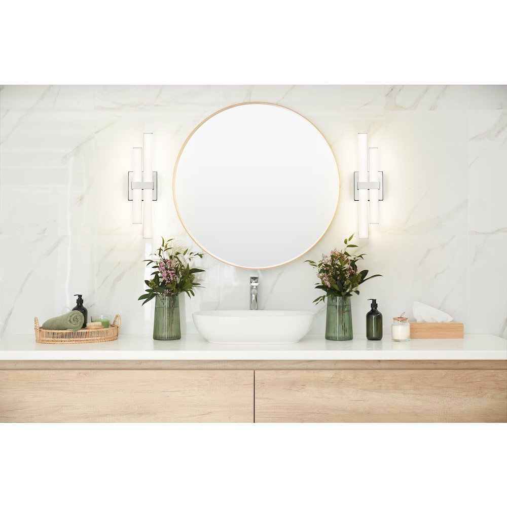 Z-Lite Zane 2 Light Vanity in Chrome  Frame Finish. Picture 6