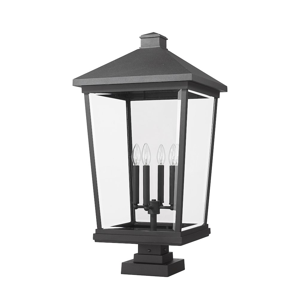Z-Lite 4 Light Outdoor Pier Mounted Fixture. Picture 5