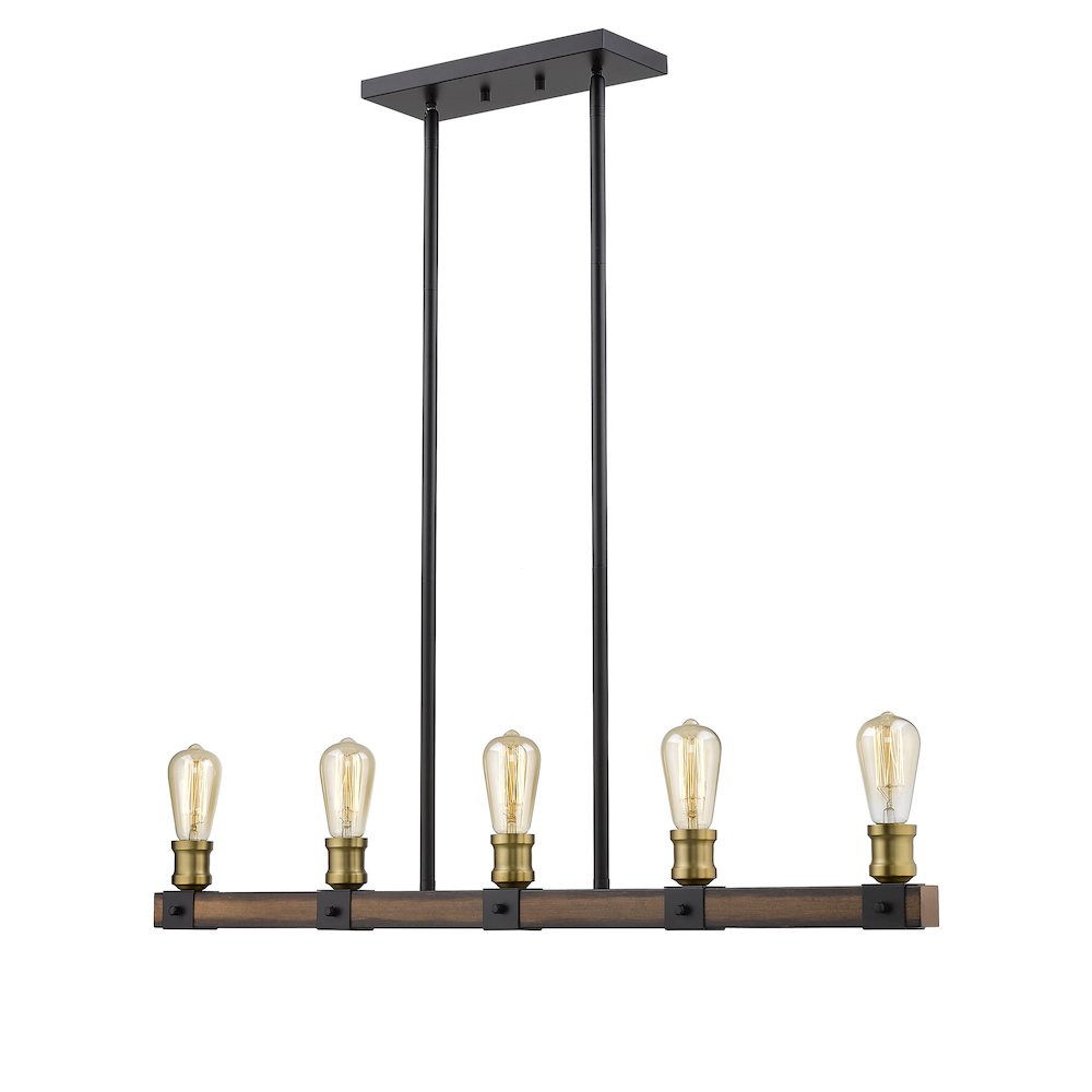 Z-Lite 5 Light Linear Chandelier. Picture 1