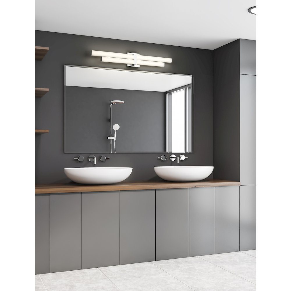 Z-Lite Zane 2 Light Vanity in Chrome  Frame Finish. Picture 6