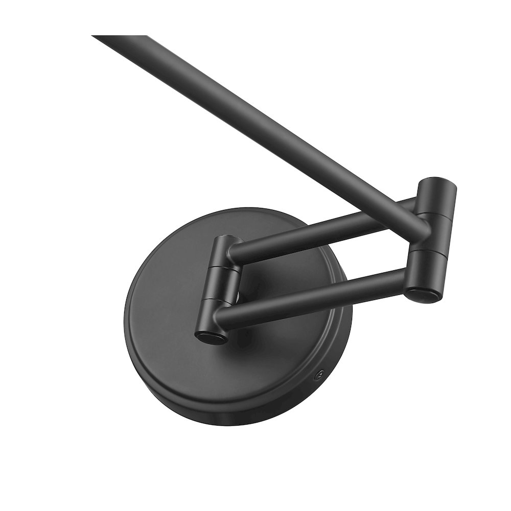 Z-Lite 1 Light Wall Sconce, Matte Black. Picture 4