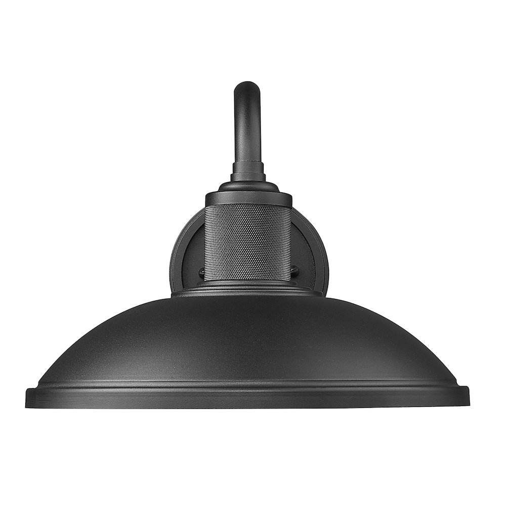 Z-Lite RLM 1 Light Outdoor Wall Light in Sand Black color, Aluminum frame. Picture 2