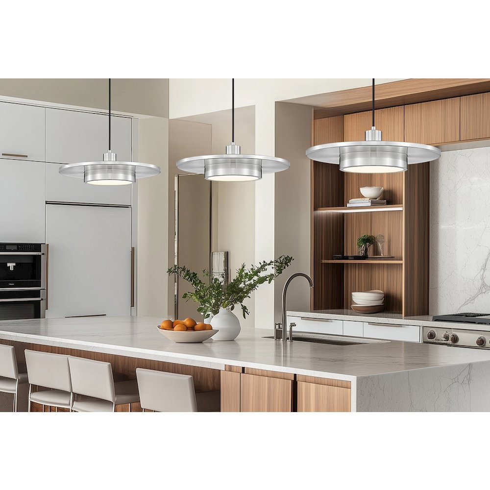 Z-Lite 1 Light Pendant, Brushed Nickel. Picture 6