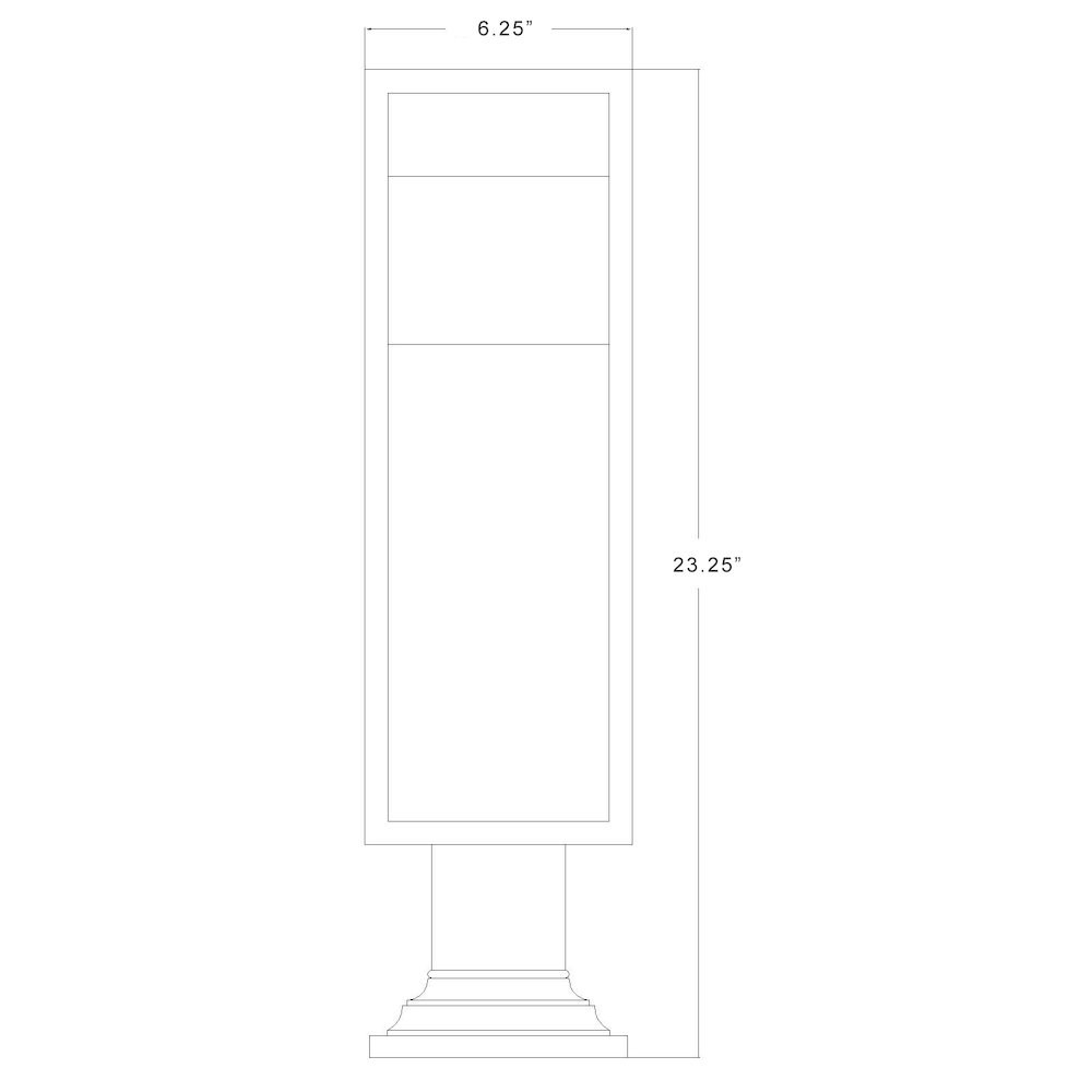 Z-Lite 1 Light Outdoor Pier Mounted Fixture. Picture 8