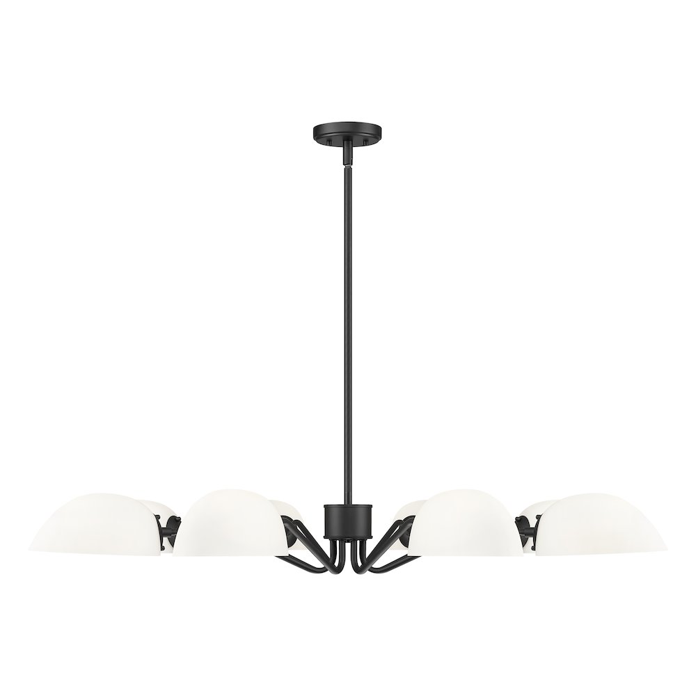 Z-Lite 8 Light Chandelier, Matte Black. Picture 2