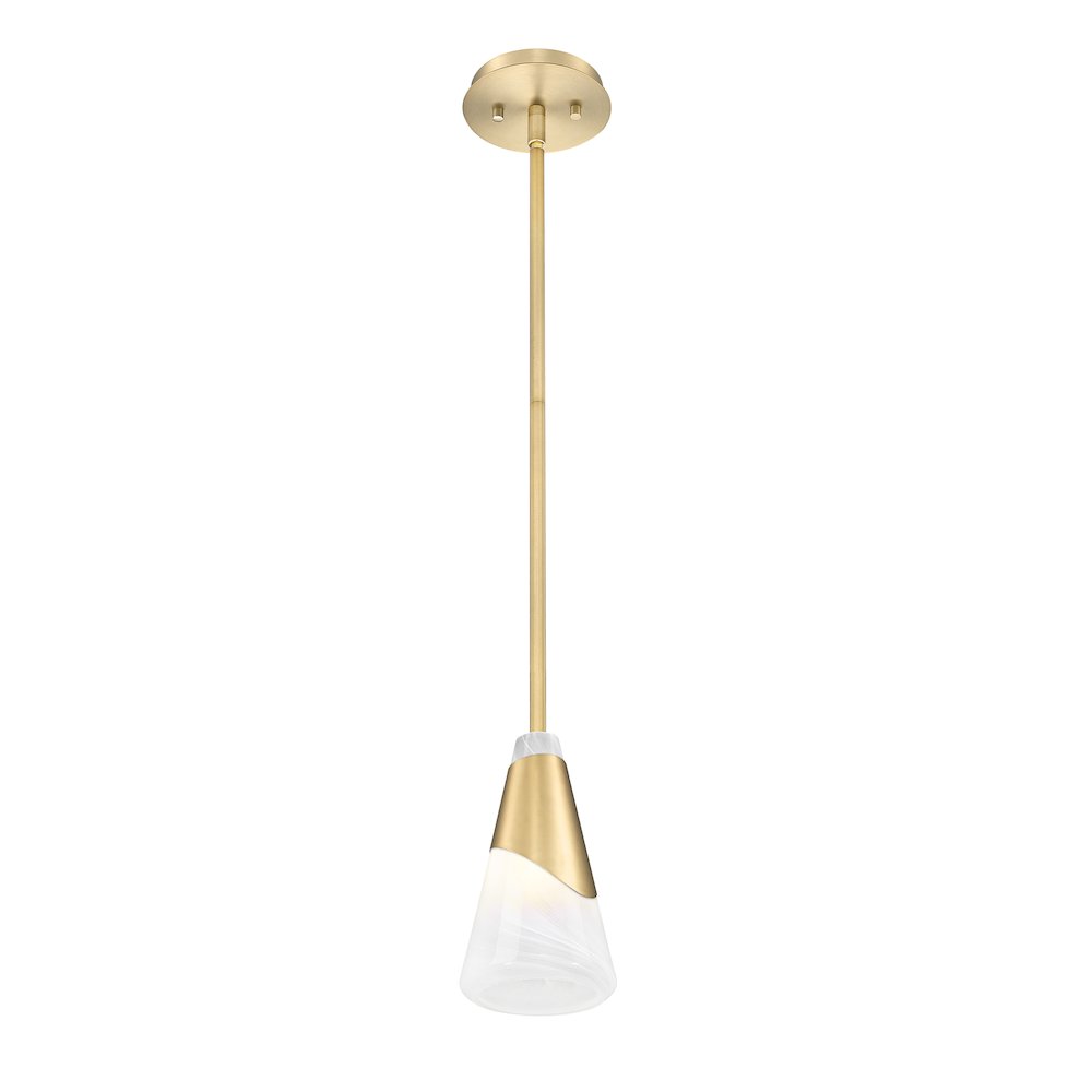 Z-Lite Aimie 1 Light Pendant, Modern Gold. Picture 3