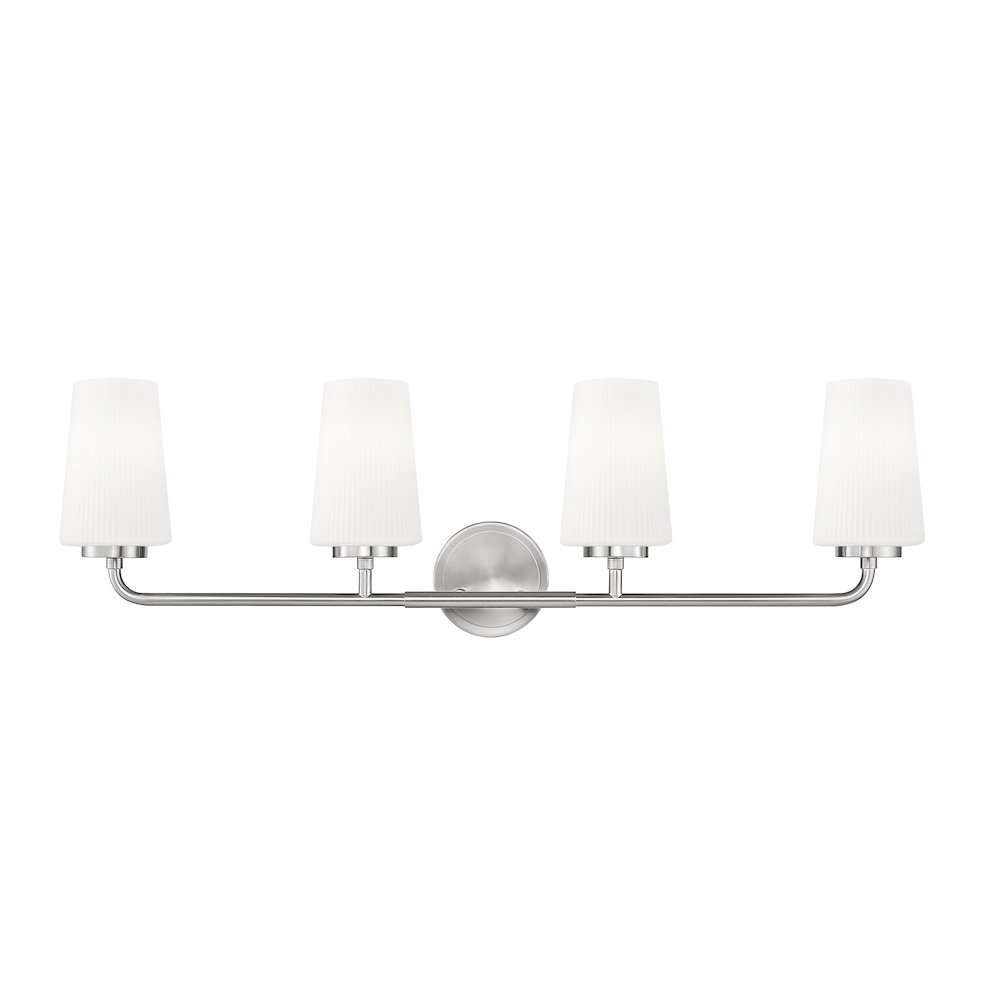 Z-Lite Montford 4 Light Vanity in Brushed Nickel color, Steel frame. Picture 2