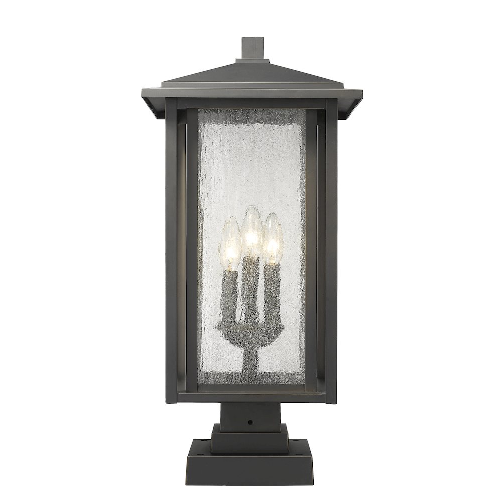 Z-Lite 3 Light Outdoor Pier Mounted Fixture. Picture 2