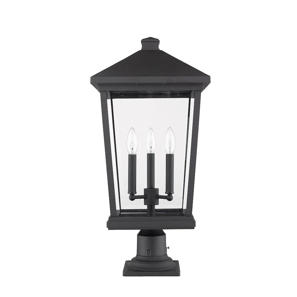 Z-Lite 3 Light Outdoor Pier Mounted Fixture. Picture 5