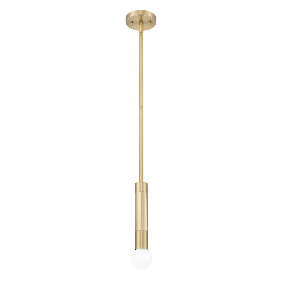 Z-Lite Stari 1 Light Pendant in Modern Gold color, Steel frame. Picture 5
