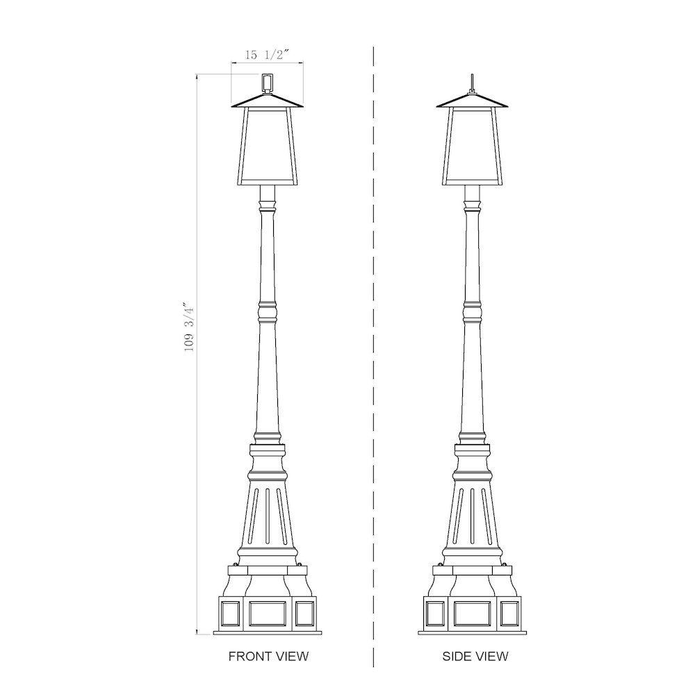 Z-Lite 5 Light Outdoor Post Mounted Fixture. Picture 8