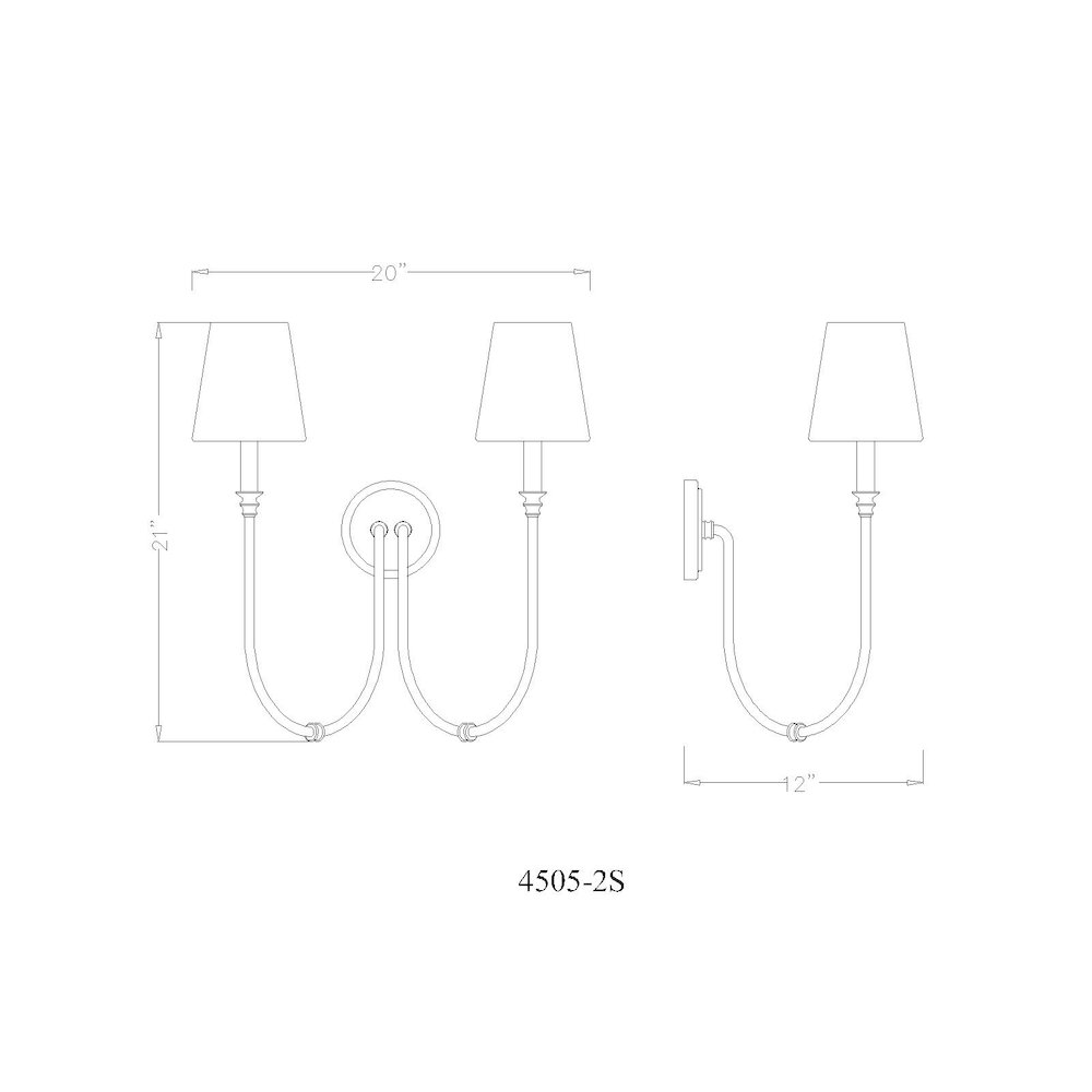 Z-Lite 2 Light Wall Sconce, Matte Black. Picture 8