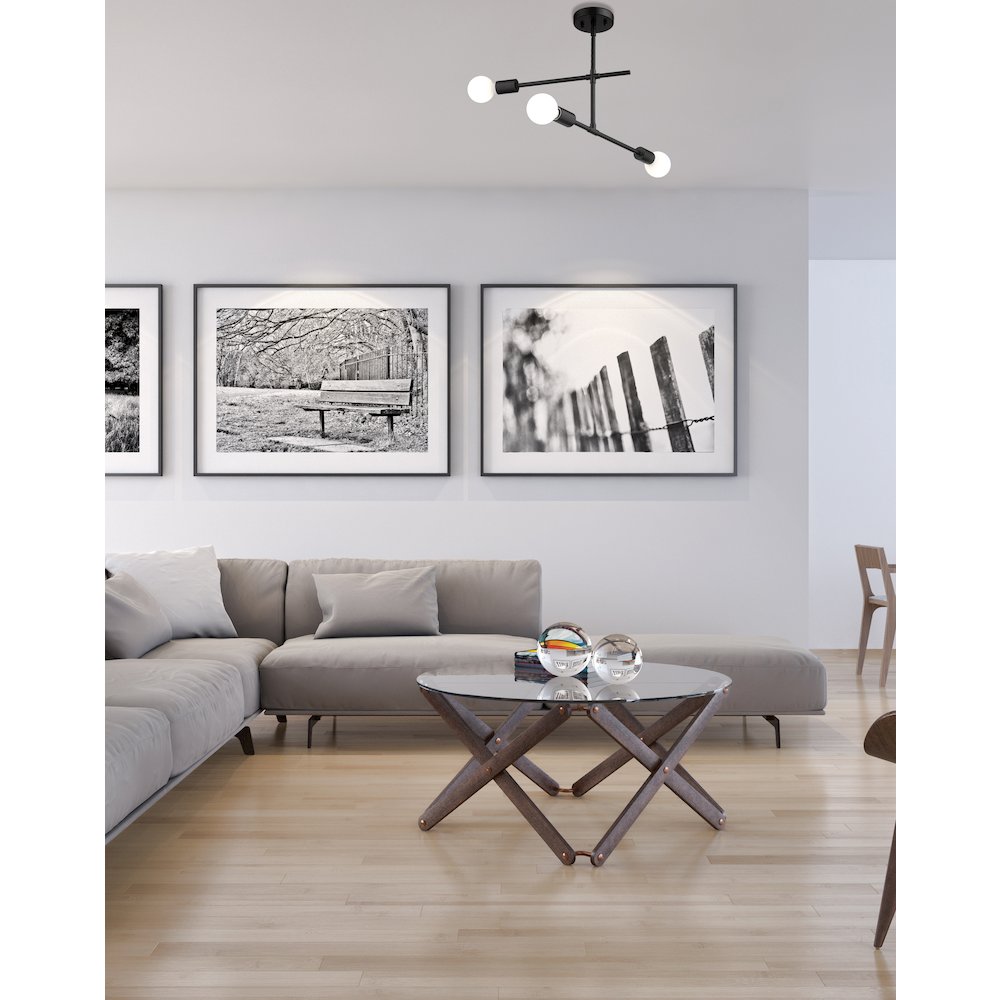 Z-Lite 3 Light Semi Flush Mount. Picture 7