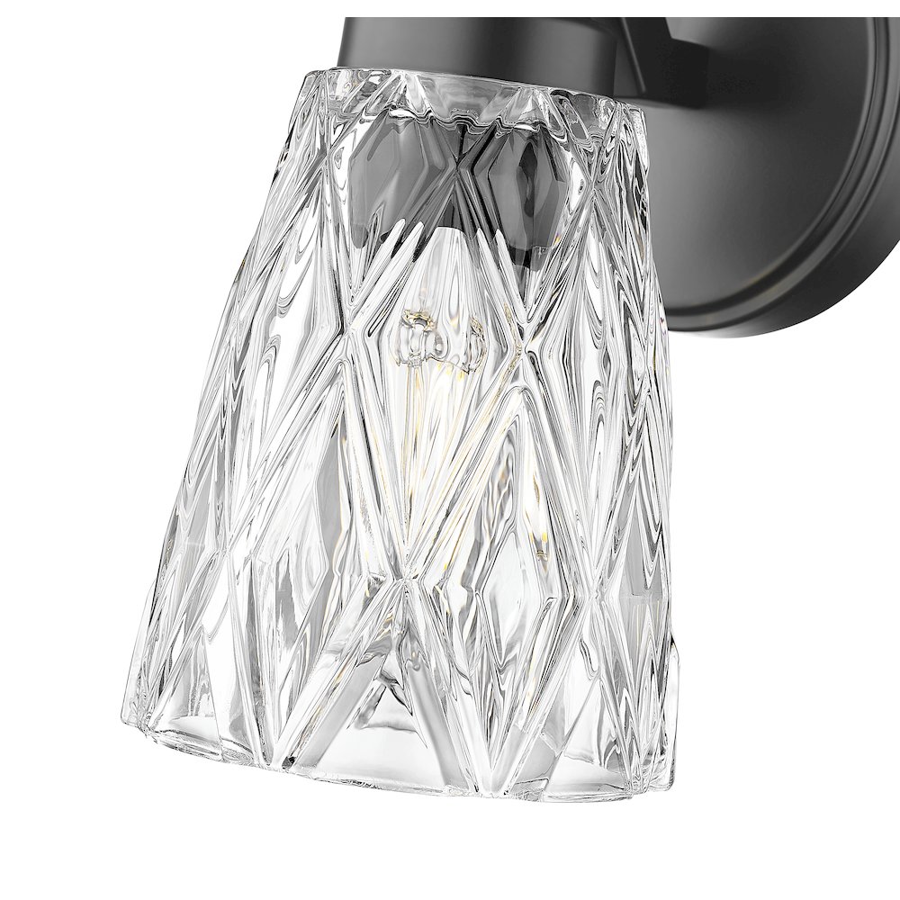 Z-Lite 1 Light Wall Sconce, Matte Black. Picture 4
