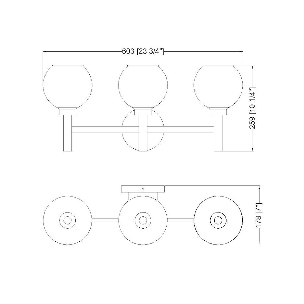 Z-Lite 3 Light Vanity. Picture 8