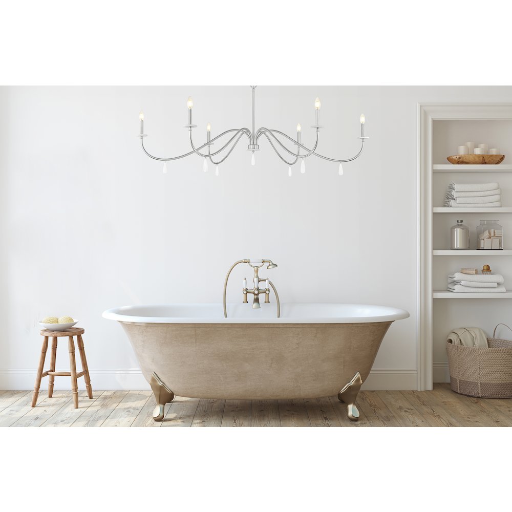 Z-Lite 6 Light Chandelier, Brushed Nickel. Picture 6