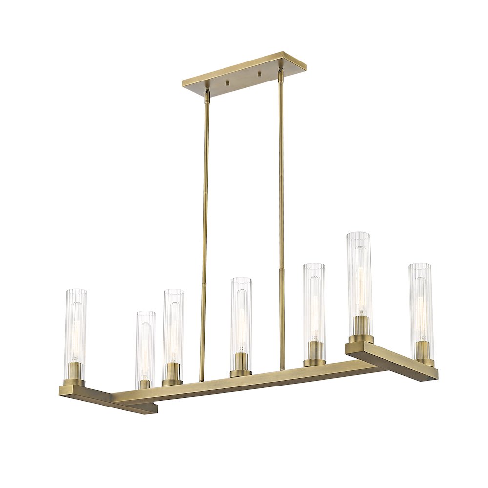 Z-Lite 7 Light Linear Chandelier. Picture 1