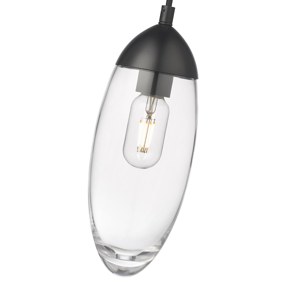 Z-Lite Arden 1 Light Pendant, Matte Black. Picture 4